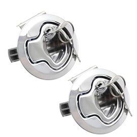 Mojiate Boat Safety Latches - Flush Pull Slam Latch Handle Keyed Lock - Waterproof Deck Dock Lock for Yacht, Ship, Vans, RV and More