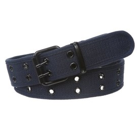 Double Hole Grommets Canvas Web Belt, Navy | 4xl (45"~47" waist)