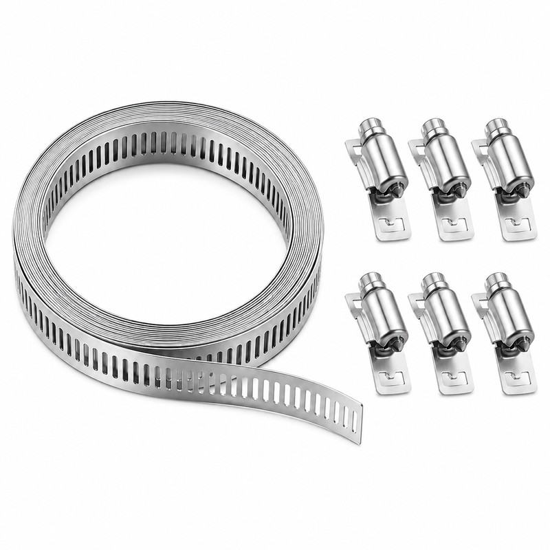304 Stainless Steel DIY Hose Clamp Kit with Worm Gear