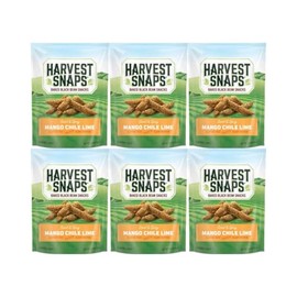 Snaps Veggie Chips, Mango Chile Lime, Healthy Snack, Gluten-Free, Baked, Crunchy Veggie Crisps, Low-Calorie, Protein-Packed, Non-GMO, Perfect for On-the-Go, 6-Pack Family Size