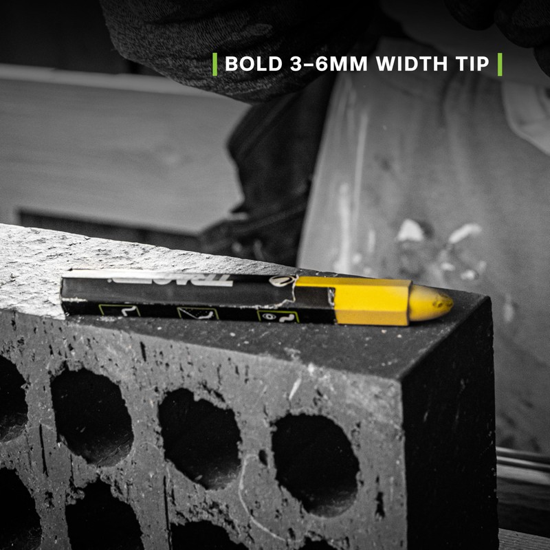 Tracer Lumber Crayon Marker Holder with Yellow Lumber Crayon -