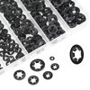 HELIFOUNER 300 Pieces 5 Sizes Internal Tooth Star Lock Washers,