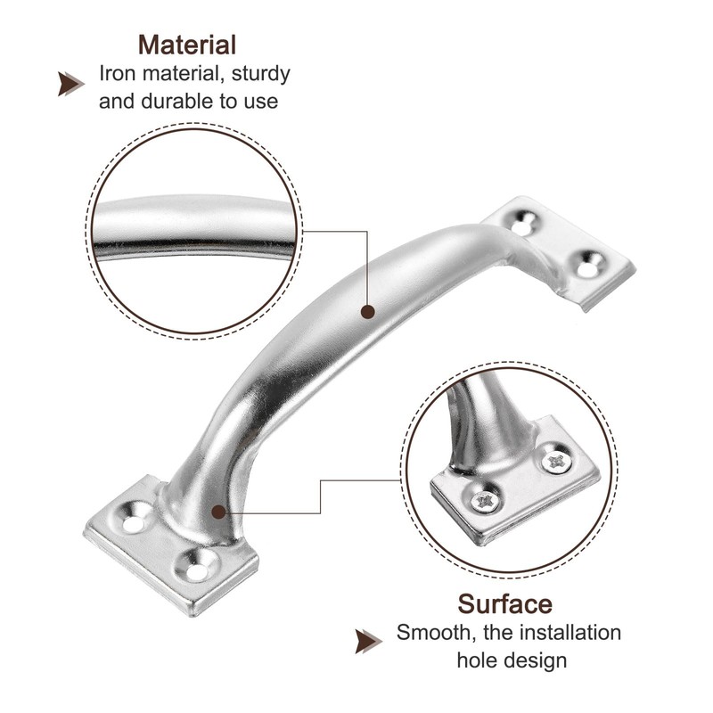 sourcing map Gate Handle Pulls, 2Pcs 5-inch/119mm Long Door Pull