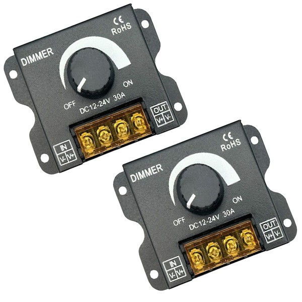 HTharros LED Dimmer Dimmer Switch Dimmer DC12-24V 30A Dimmer Switch