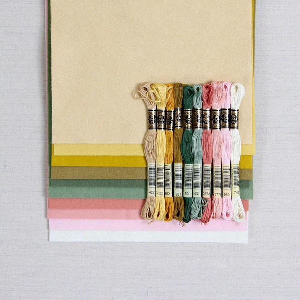 Benzie Design Wool Felt, 10 pcs 12"x18" with Matching DMC