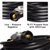 DOZYANT 12 Feet Propane Regulator and Hose with Elbow Adapter