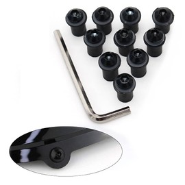 Sportfairings Motorcycle Windscreen Bolts Kit Fit for Yamaha YZF-600 R6 2003 2004 R6S 2006 2007 2008 2009 Windshield Hardware Screw Nuts - BLACK