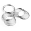 Gatuida 2pcs Loop Silver Plated Beading Wire for Memory Bracelet