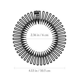 Uonlytech Diadema De Peine Espiral Flexible para Mujeres 10 Piezas Accesorios para Peinar Peine Ancho De Dientes Suaves para Uso Diario Y Maquillaje