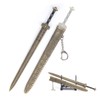 Ancient Sword Letter Opener with Sheath and Display Stand, Decorative