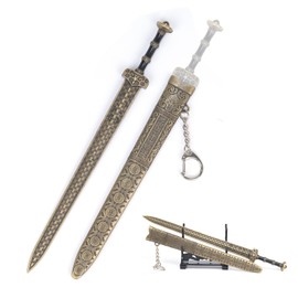 Ancient Sword Letter Opener with Sheath and Display Stand, Decorative Letter Opener Sword Desk Decor, Mail Open Tool Envelope Slitter Opening Tool Office Mail Supplies