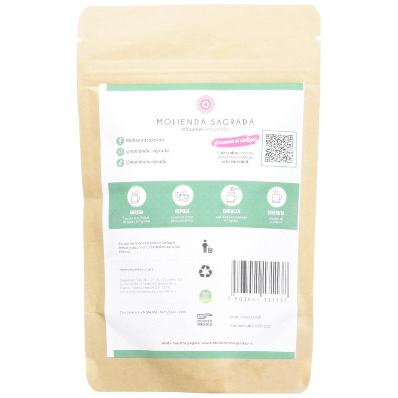 Molienda Sagrada, Té Verde, Oolong Da Hong Pao, 15 sachets