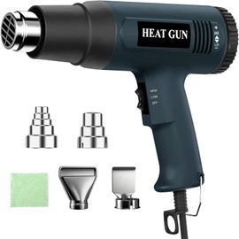 2000W Heat Gun, Professional Hot Air Gun 50℃- 600℃ Variable Temperature Control, 3 Temperature Modes,Double Heating Wire Fast Heating with 4 Nozzles for Shrink Tubing, Wrap, Crafts, Soldering