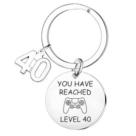 Tihnvk 40th Birthday Gifts for Dad Happy 40th Birthday Gifts for Men Funny Birthday Keychain for Men