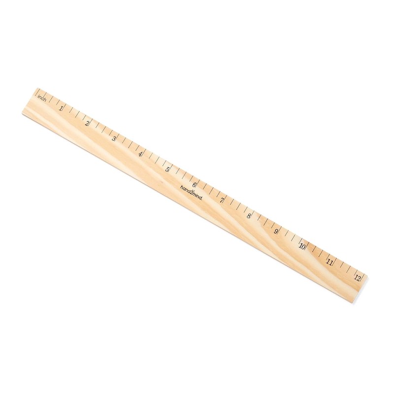 hand2mind 12 inch Wood Rulers with 1/4 Divisions, Pack of