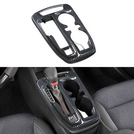 INTGET Center Console Gear Panel Cover for 2024 2025 Chevy Trax Accessories Carbon Fiber Middle Console Water Cup Holder Cover for Chevy Trax Interior Accessories(Carbon Fiber, Gear Shift Panel Cover)