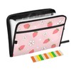 Strawberry Cute Flower File Folders,Plastic Folders with 13 Pockets,Expandable File
