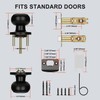 goldenwarm 1 Pack Black Passage Door Knobs, Matte Black Closet