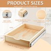 Menkxi 2 Set Pull out Tray Cabinet Organizer Wooden Pull