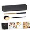 Kisangel 2 Sets Travel Stainless Steel Utensils Set with Case