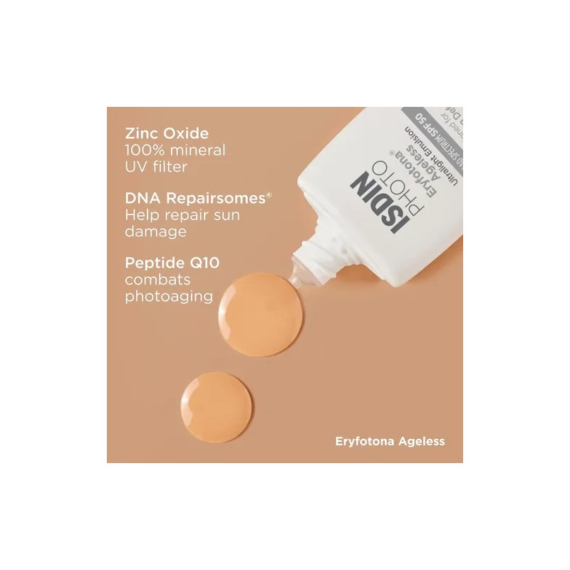 Isdin Eryfotona Ageless Tinted Mineral Sunscreen Spf 50, Pro