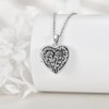 POPLYKE Heart Rose Locket Necklace 925 Sterling Silver Necklace with