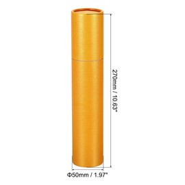 PATIKIL 2 Inch x 11 Inch Poster Tube Photo Storage Tube Calligraphy Painting Tubes Shipping Tube for Paper Art Documents Yellow
