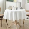 Aoztio Waterproof Round Tablecloth, Wrinkle Resistant Washable Polyester Tablecloths for