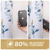 MYSKY HOME Floral Curtains 84 inches Long Living Room Curtains