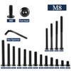 M8 x 16 mm, 10 tornillos hexagonales de cabeza plana,