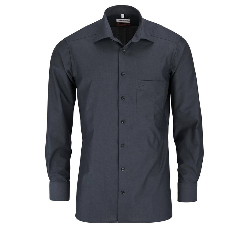 MARVELIS Comfort Fit Shirt Long Sleeves New Kent Collar Plain