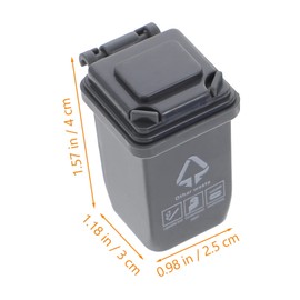Alipis 5 Pcs Mini Trash Can Toy, Miniature Garbage Can Model Simulation Curbside Waste Bin Dollhouse Mini Recycle Bin Sorting Garbage Can Toy Learning Gifts for Kids Toddlers