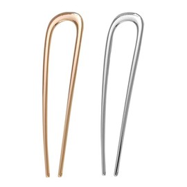 2 Piezas Horquilla alfiler francés de metal palitos de pelo de metal para moños pasadores de pelo tiara pasador de francés Accesorios para el cabello 