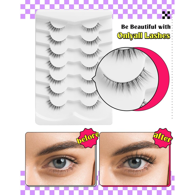 Natural Eyelashes, Wispy Eye Lashes, Gradient Volume Lashes, Natural Look,