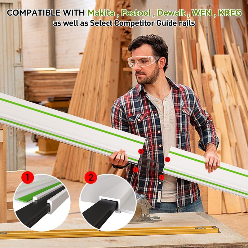 AIYOTAR P-20177 Guide Rail Connector Kit, 2/pk Track Saw Guide