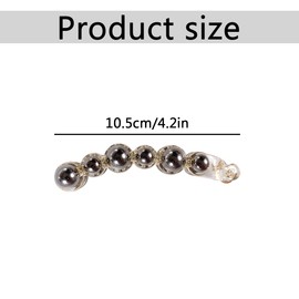 Bojueshaw 3pcs Pearl Banana Hair Clips,Elegant Rhinestone Hair Claws,Sweet Hair Barrettes Accessories for Women,Secure Hold for Ponytails & Updos