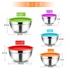 TeamFar Mixing Bowls, 4.5/3/1.5/1/0.7 QT, Stainless Steel Metal Nesting Salad