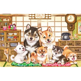 Pintoo Jigsaw Puzzles 600 Piece for Adults - Kayomi - Shiba Family Beautiful Plastic Puzzle for Home Decor Zero Dust Easy Storage [H2821]