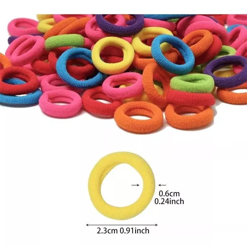 KFMX 100 Ligas Donas Para El Cabello Multicolores Niñas