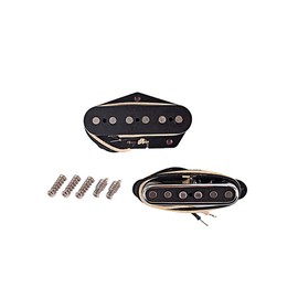 Alnicov Noiseless Vintage Guitar Pickups Set Neck and Bridge Pickup For Tele Telecaster Style Electric Guitar Parts Replacement With F mark