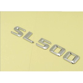 Chrome 3D ABS Plastic Car Trunk Rear Letters Words Badge Emblem Decal Sticker for Ben SL Class SL500