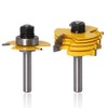 Bestgle 1/4 Inch Shank Slot Cutter Router Bits Adjustable 3