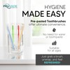 PRUVADE 36 Pack Disposable Toothbrushes with Toothpaste, Built In -