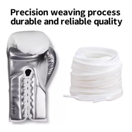 Replacement Laces for lace-up Boxing Training Gloves, Spare high-Strength Laces for Boxing Gloves (Pack of Three Pairs) (White)