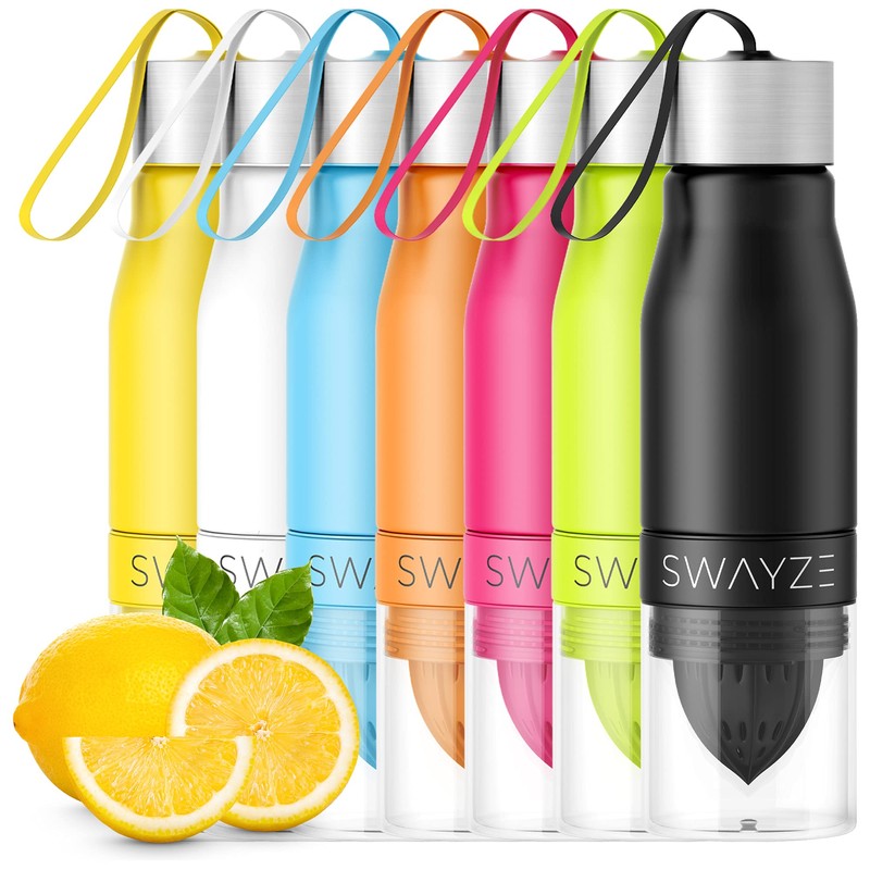 Water Bottle Fruit Infuser, BPA Free, Infusion Section, Fruit Squeezer