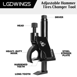 LGDWINGS Manual Tire Bead Breaker Adjustable Hammer Tires Changer Tool Easy-Operated Tire Repair Kit for ATV Tire Operation Tractors, Trucks, Cars