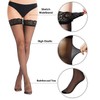 Boao 6 Pairs Women Thigh High Stockings Silicone Lace Top