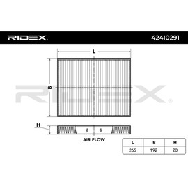 RIDEX 424I0291 Filter Interior Air Dust Filter Pollen Filter Micro Filter