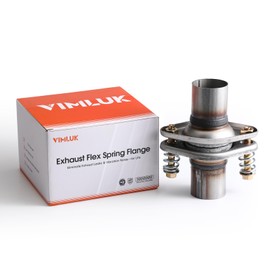 VIMLUK 2.0"x6" Exhaust Flex Spring Flanges 409 Stainless Steel, Spring Flex Technology for Vibration Absorption & Heat Resistance - Universal Fit Car/Truck/SUV Aftermarket (VK-2006)
