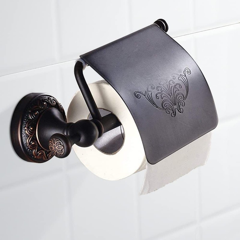 Leyden Bronze Toilet Paper Holder, Oil Rubbed Bronze Tissue Roll